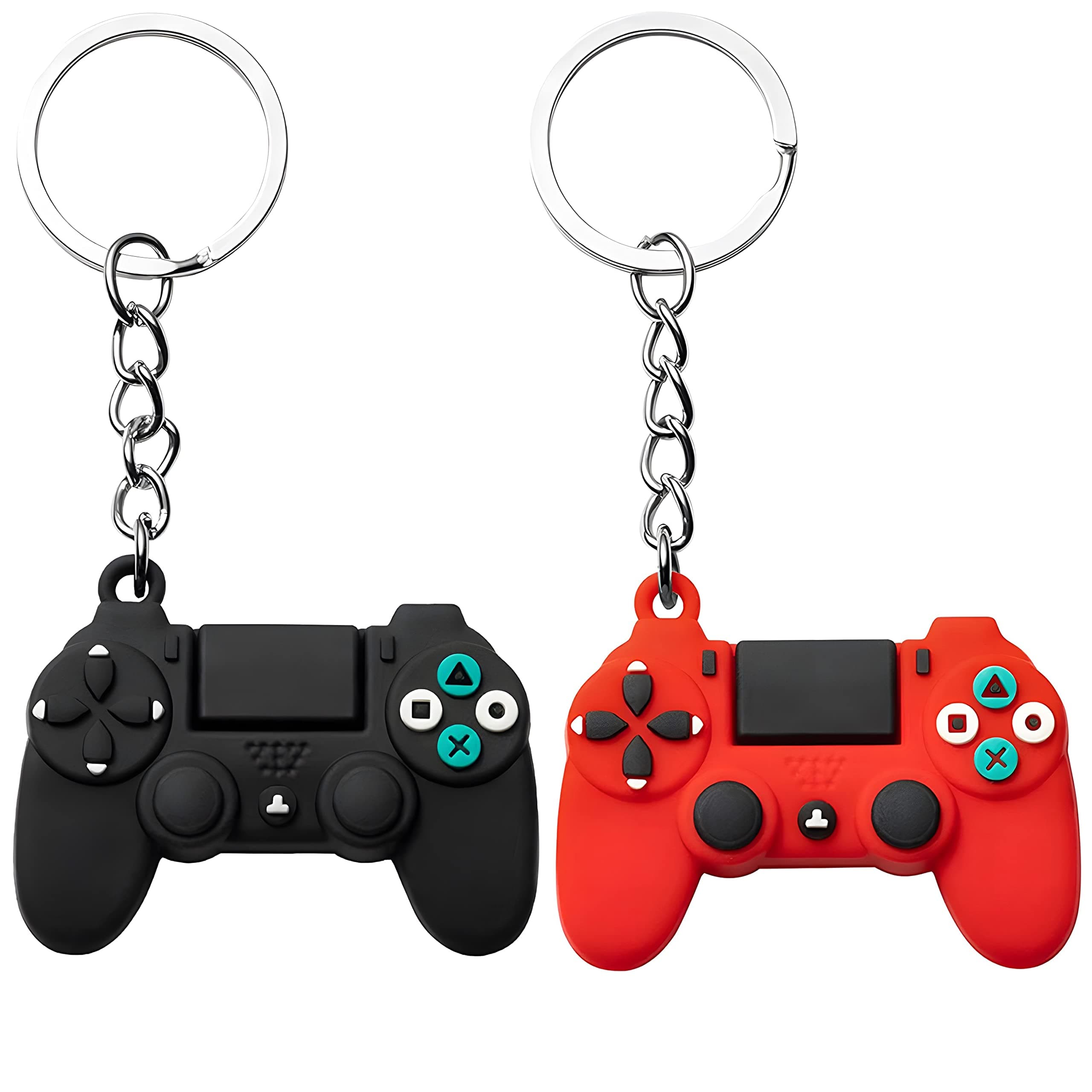 Finduat 10 Pcs Video Game Controller Handle Keychains for Party Favors Pendant, Birthday Party, Gamer Bags for Game Birthday Supplies
