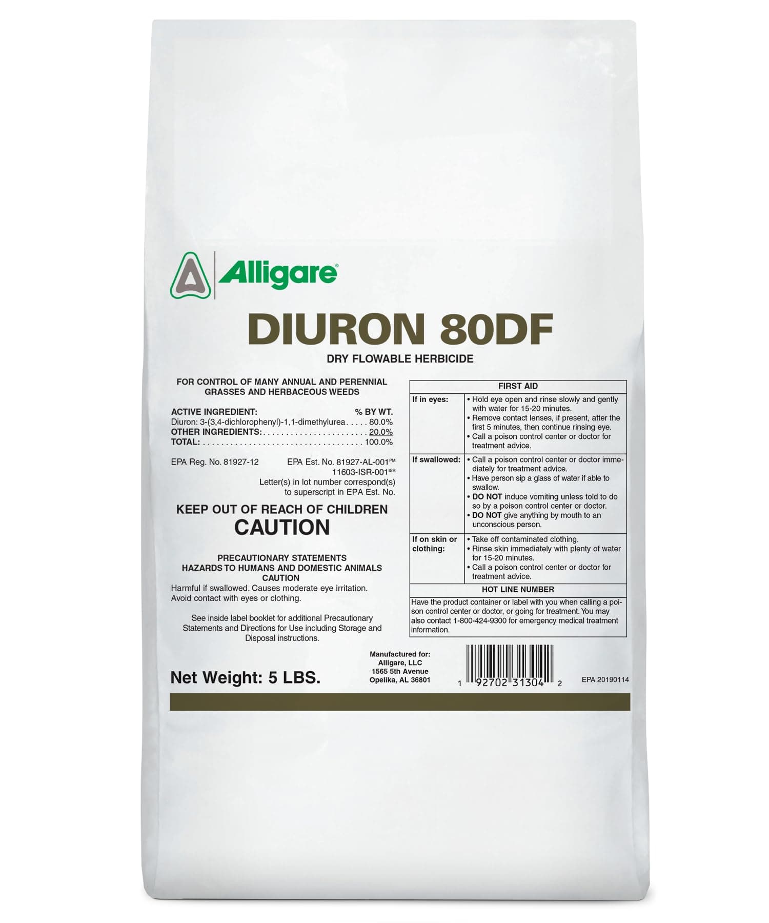 Alligare Diuron 80 DF - 5 lbs