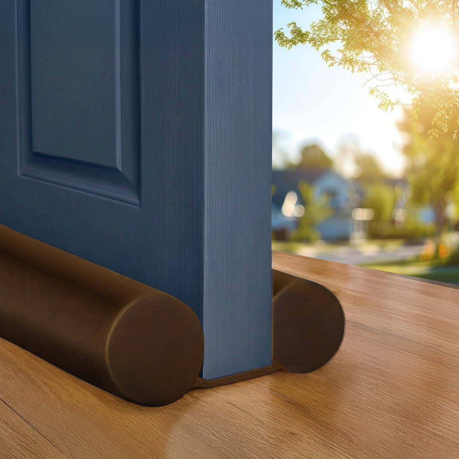 Twin Draft Guard Door Draft Stopper ,Original Door Draft Stopper, Single, Brown Year-Round Insulator, Trademarked and Patented Under Door Draft Stopper