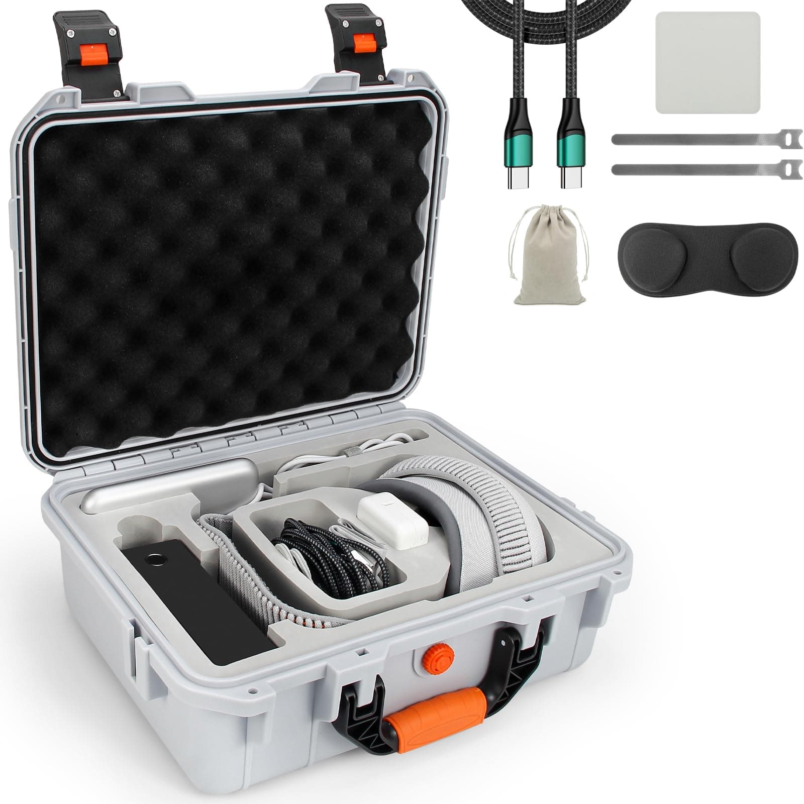 Hard Case for Apple Vision Pro,Perfect for Storing Vision Pro and Battery at Home or While Traveling, Large Capacity Apple VR Waterproof Hard Case, Premium Apple Vision Pro Accessories