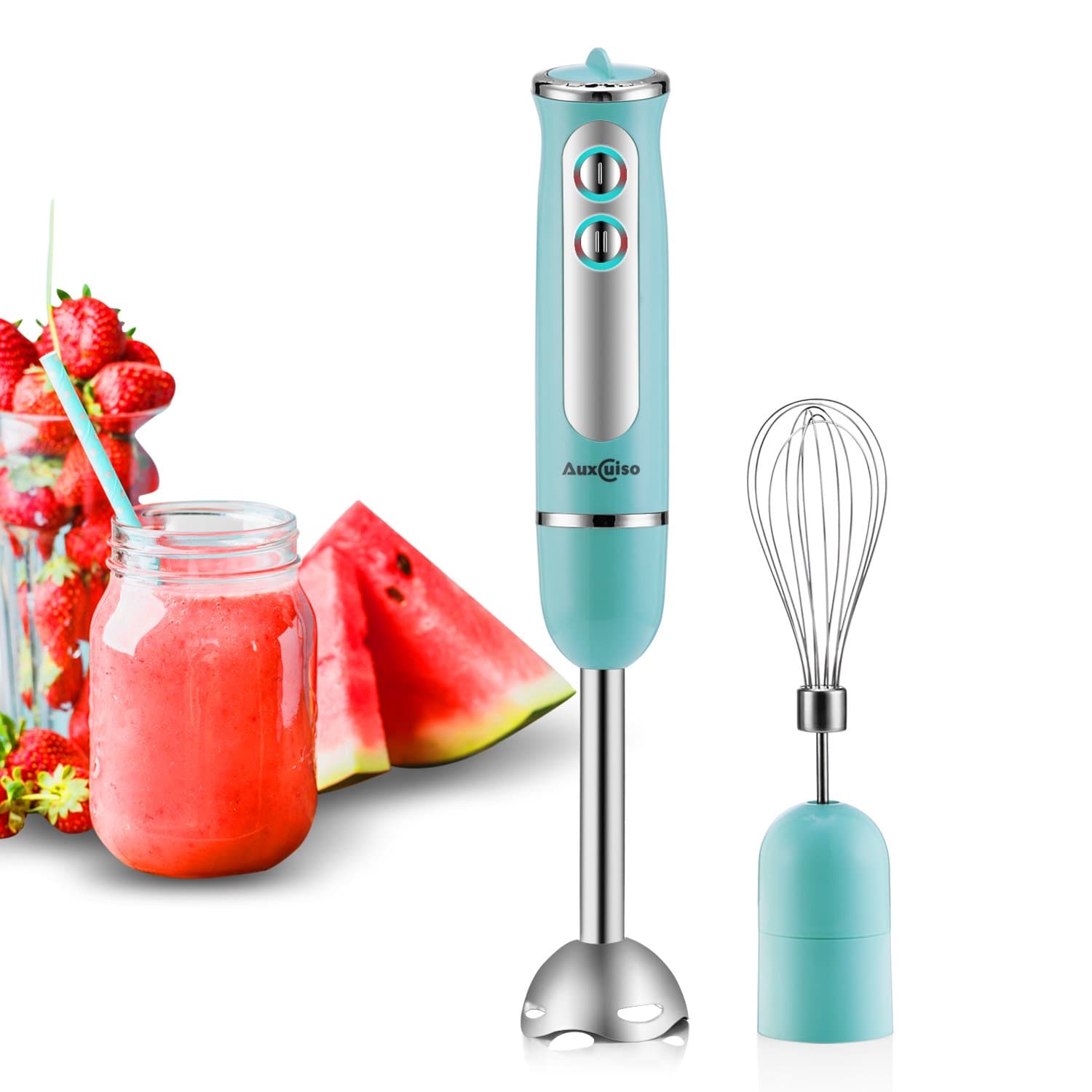 Stick Immersion Hand Blender Powerful 500 Watts 8 Speeds 2 in 1 Whisk Attachment Included|Emersion Blender|Mixer