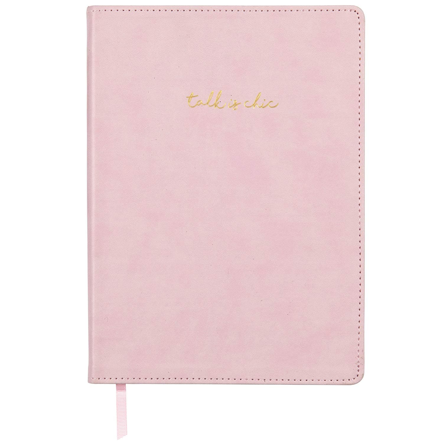 C.R. Gibson Large Light Pink Leather Journal Notebook, 7.5'' W x 10.25'' L, 192 Pages