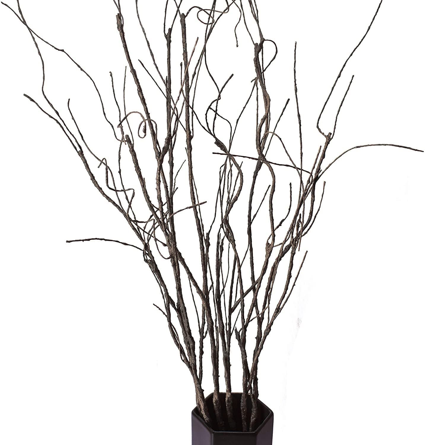 FeiLix 5PCS Artificial Curly Willow Branches, Decorative Dry Twigs, 30.7 Inches Fake Bendable Sticks Vintage Vines Stems DIY Craft Vases Artificial Flowers Garden Hotel Office Home Farmhouse Decor