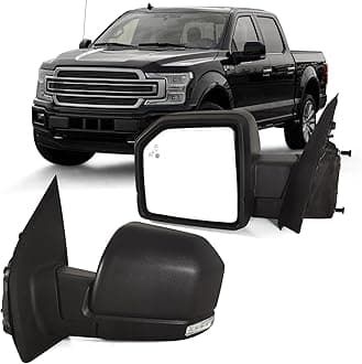 Left Driver Door Mirror with Power Glass,Heated, Puddle Lights,Clearnce Lamp，Blind Spot Detection and Manual Folding Fits 2015-2020 Ford F150 Replace FL3Z17683FA(11Pins)