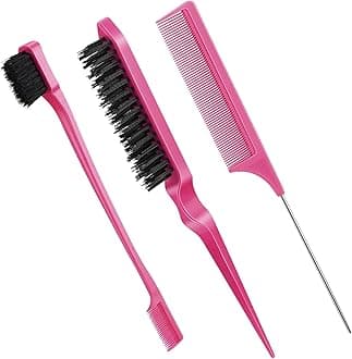3 Pcs Slick Back Hair Brush Set