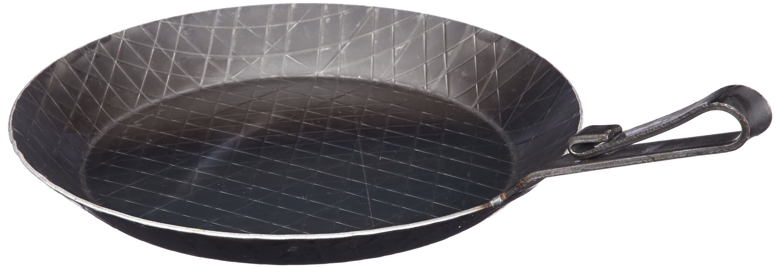 Turk 65328 Wrought Iron Serving Pan with Curved Flat Hook Handle, 24 cm