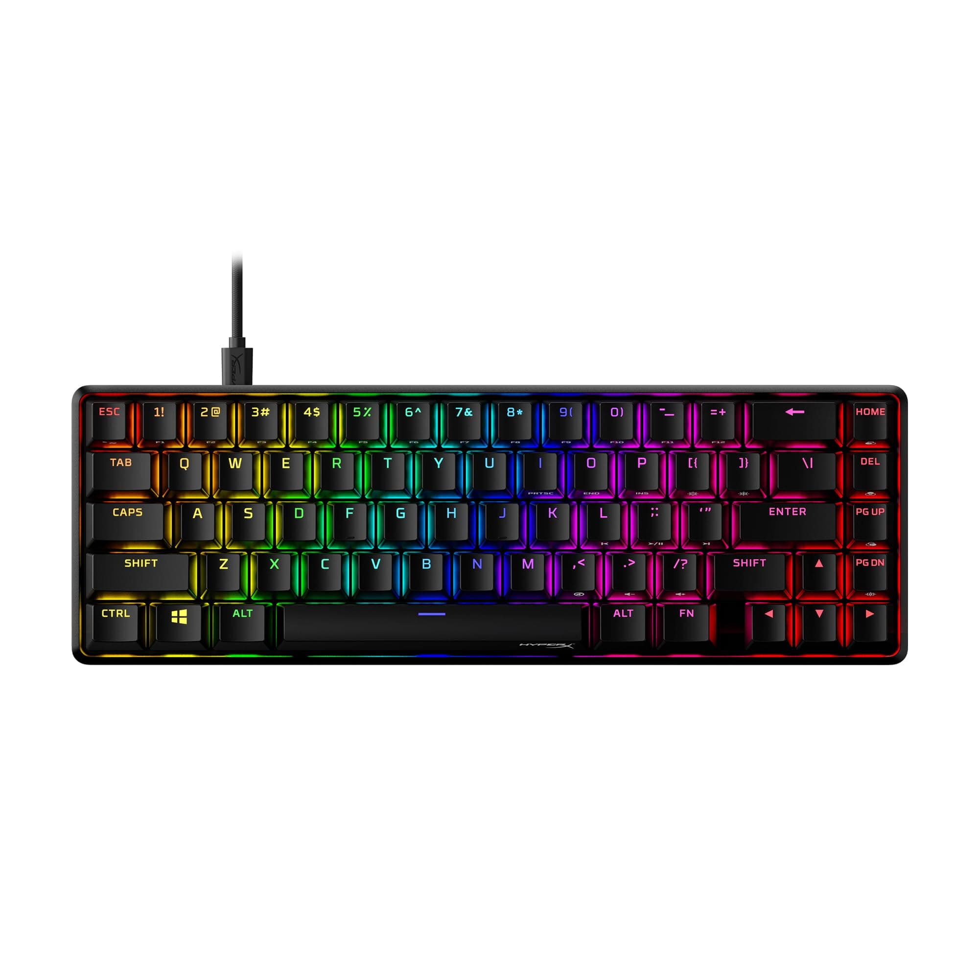 HyperX Alloy Origins 65 - Mechanical Gaming Keyboard – Compact 65% Form Factor - Linear Red Switch - Double Shot PBT Keycaps - RGB LED Backlit - NGENUITY Software Compatible,Black
