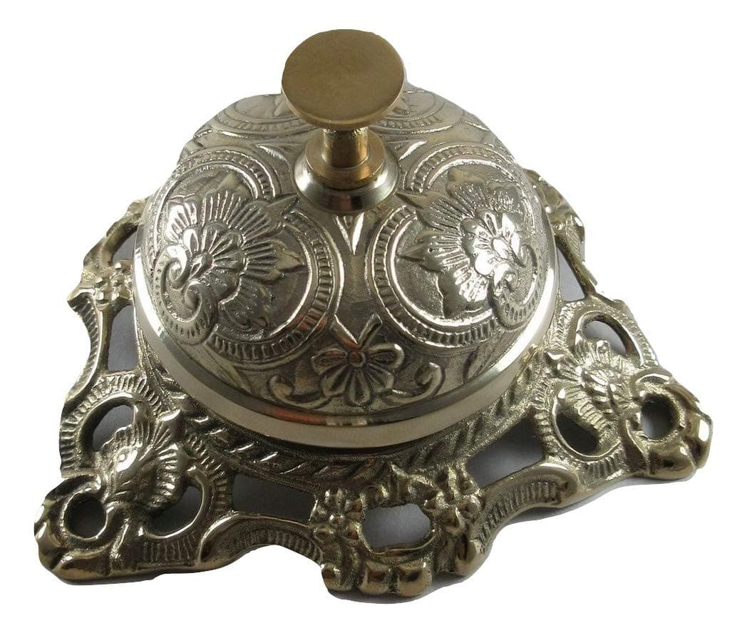 Ornate Solid Brass Hotel Counter Bell
