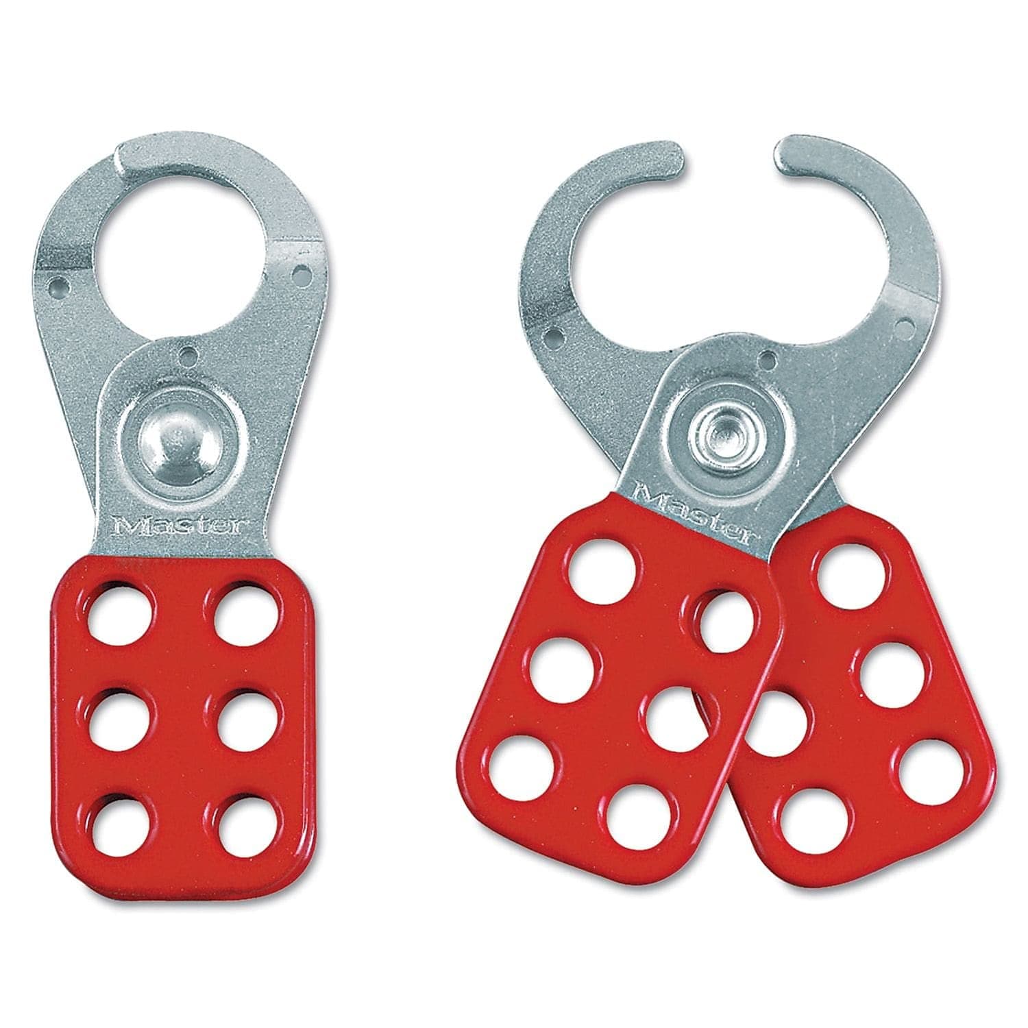 Master Lock 420 Lockout Tagout Hasp with Vinyl-Coated Handle, Red