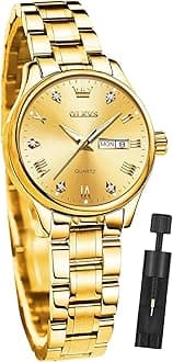 Watches for Women Dress Roman Numerals Diamonds Stainless Steel Waterproof Silver Designer Metal Date Expanding Bracelet Ladies Wrist Watch