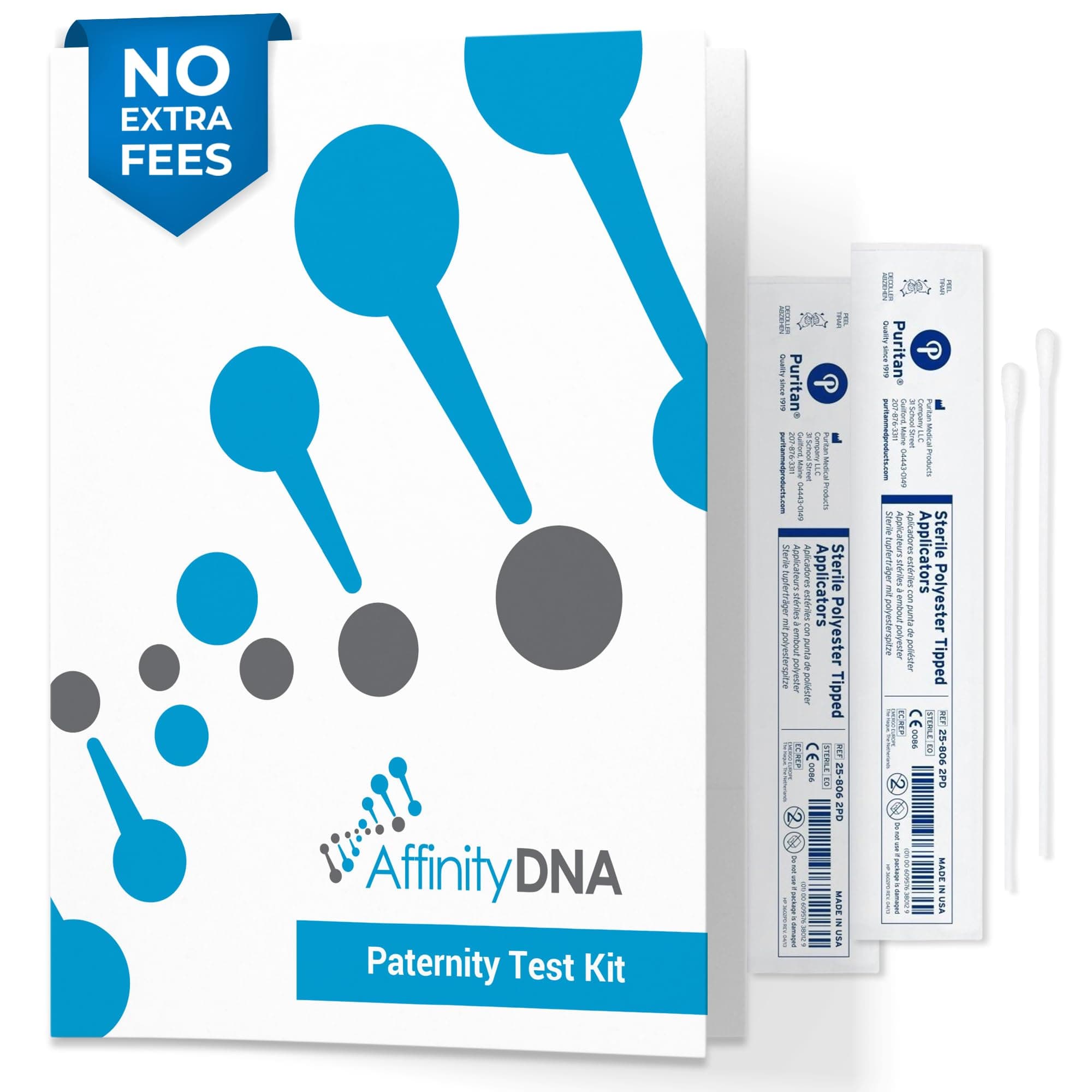 Paternity DNA Testing Kit - 99.99% Accurate Genetic Swab Test | 21 Loci Paternity Home DNA Test Kits for Father and 1 Child | Results in 4 Working Days | A Complete Kit with No Extra Fees