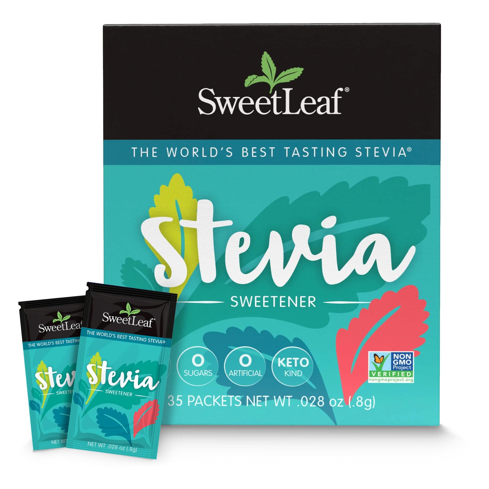 Stevia Powder Packets - Zero Calorie Sweetener with Stevia Leaf Extract, No Artificial Sweetener Additive, Sugar Free, Keto Friendly, Non GMO, Gluten Free - 35 Packets (Pack of 1)