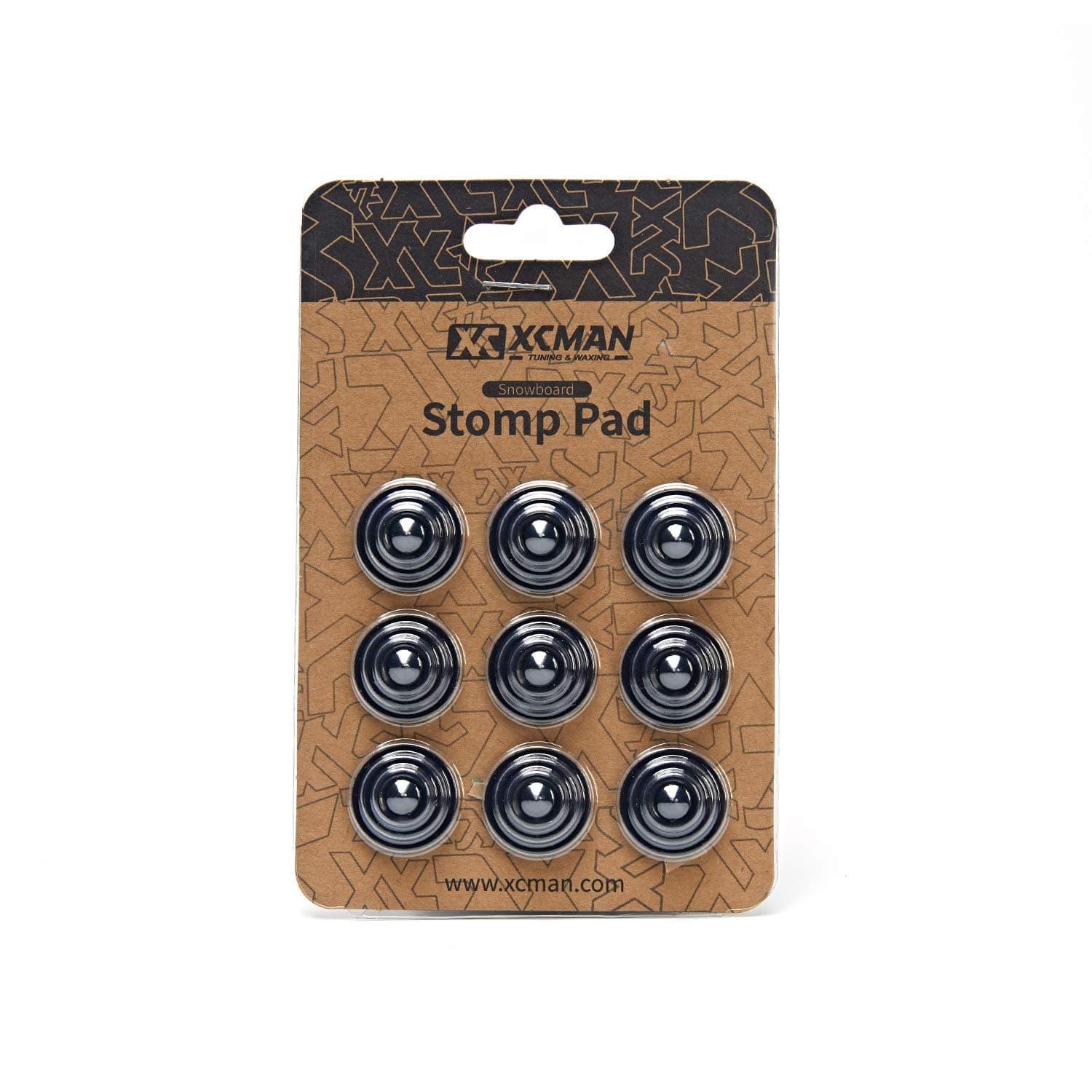 4 Layer-Cone Studs Dia 7.87 Inch Aluminum Snowboard Stomp Pad - 9pcs