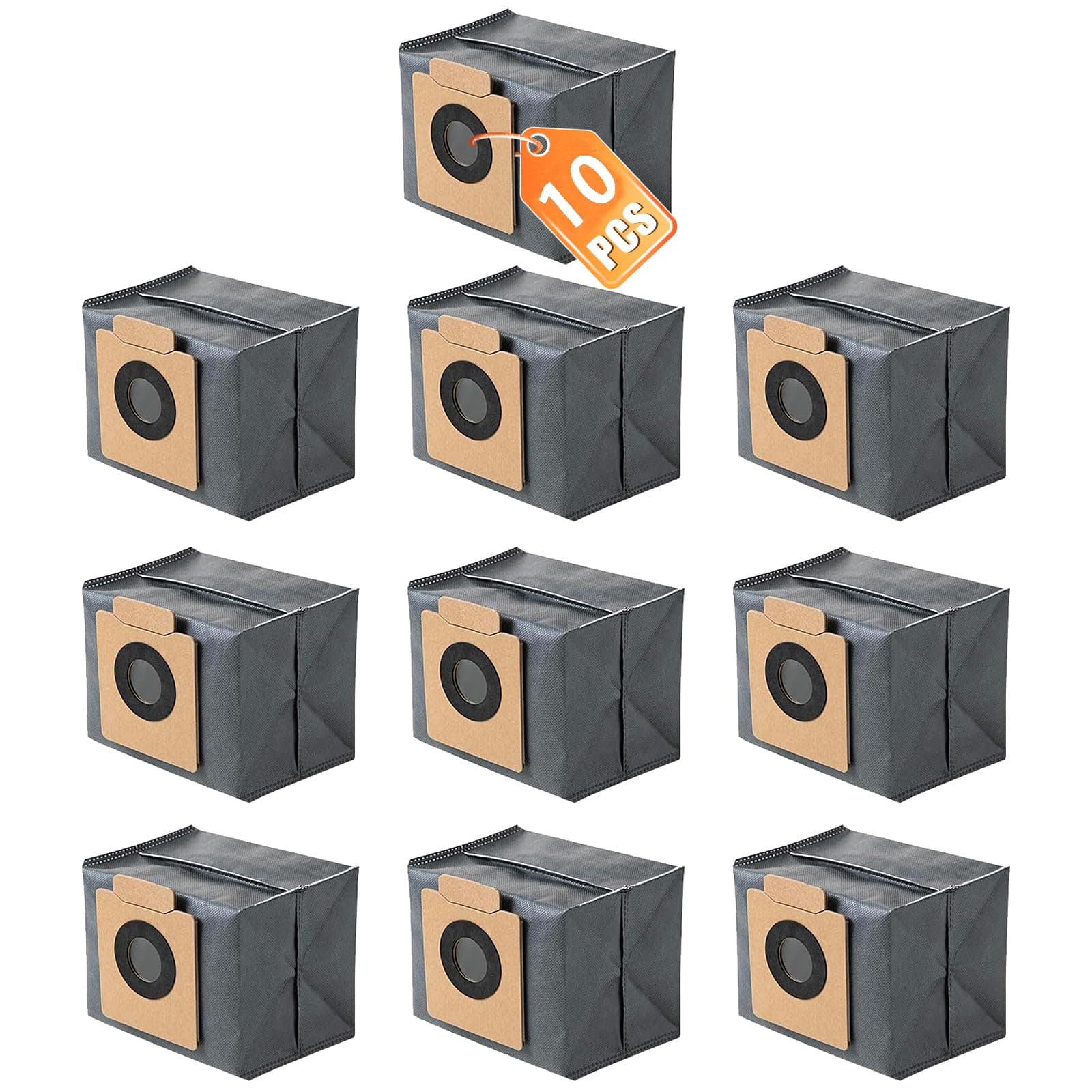 10 Pack Dust Bags Replacement for Eufy Clean X8 Pro/X10 Pro Omni Robot Vacuum Self-Empty Station Accessories Part