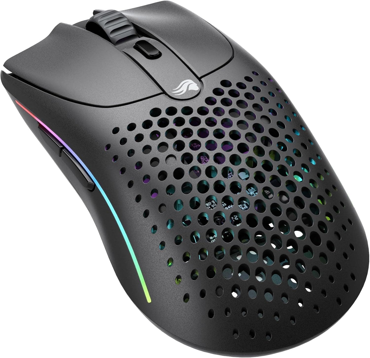 Glorious Gaming Model O 2 Wireless Gaming Mouse - Hybrid 2.4GHz & Bluetooth Wireless, 68g Superlight, Long Battery Life, 26k BAMF 2.0 Sensor, RGB, Ambidextrous, 6 Buttons, PTFE Feet - Black