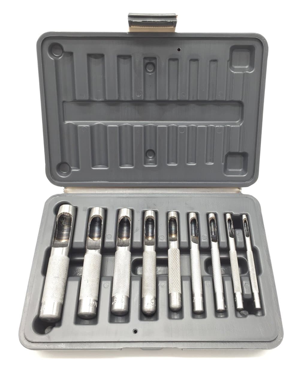 Hollow Leather Punch Set, SAE, 9-Piece