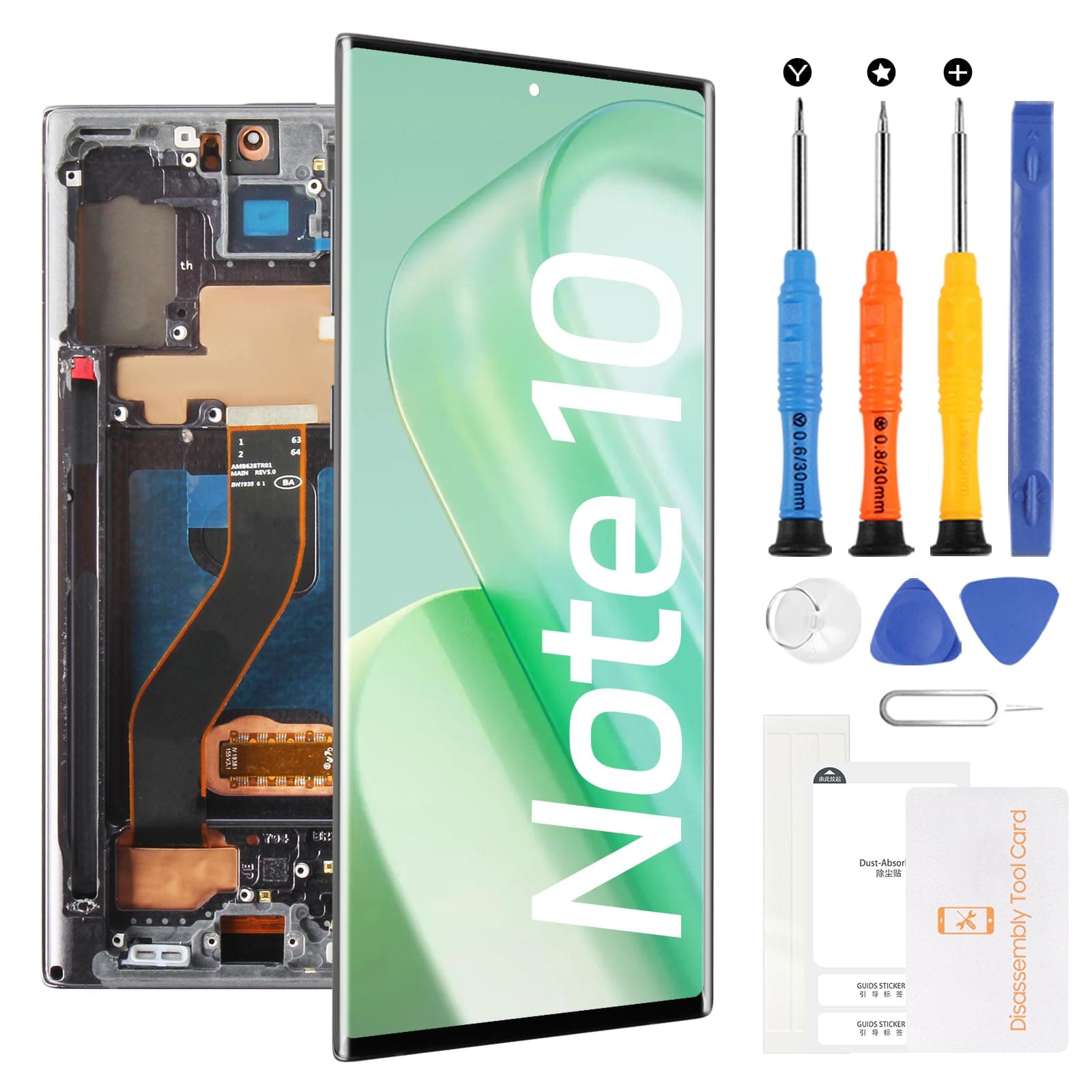 Yondista for Samsung Galaxy Note 10 Screen Replacement SM-N970F SM-N970U SM-N9700 6.3" LCD Display Touch Digitizer Assembly with Black Frame(Incell,Not Fingerprint)