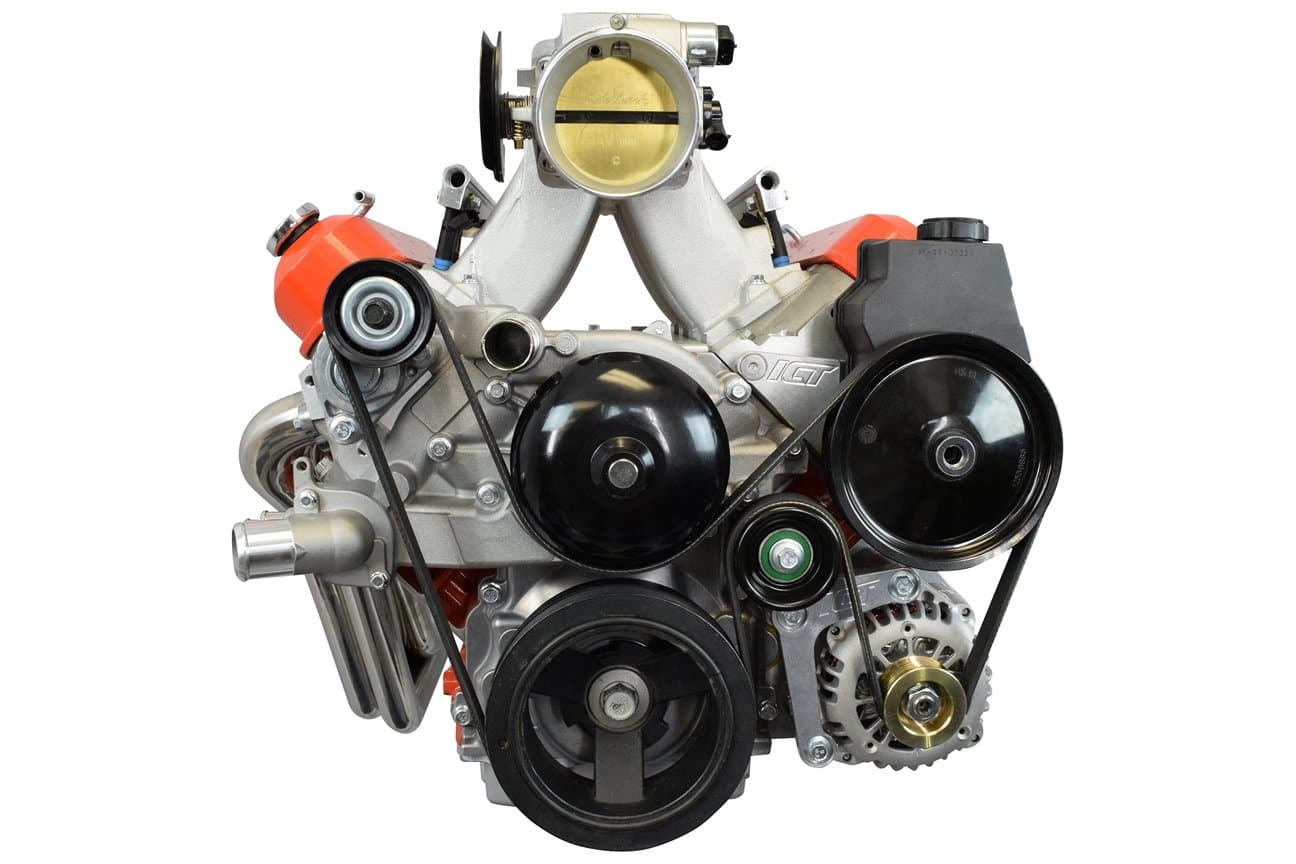 ICT Billet - Billet Low Mount LS Alternator Bracket and Power Steering Pump Bracket - Compatible with LS1 Camaro Z28, Firebird Formula Trans Am WS6 LSX LS1 LS6 551669-2