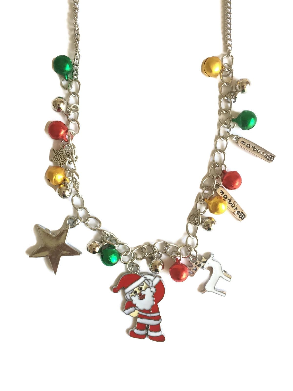 Santa Christmas Charm Necklace