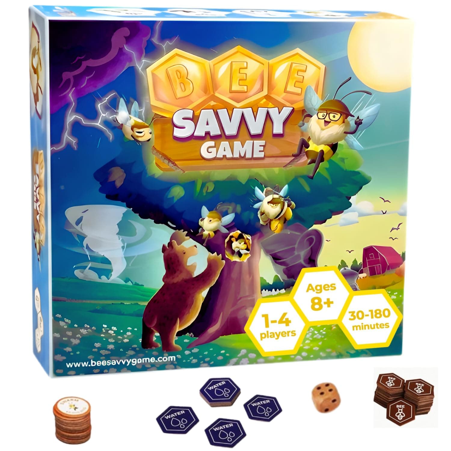 Engaging Hive Game - Strategy Planning for Survival Educational Hive Board Game Based on Bee Biology - Family, Ideal for Pre-Teenagers, Parents, Teachers - Board Games 8+ Year Old
