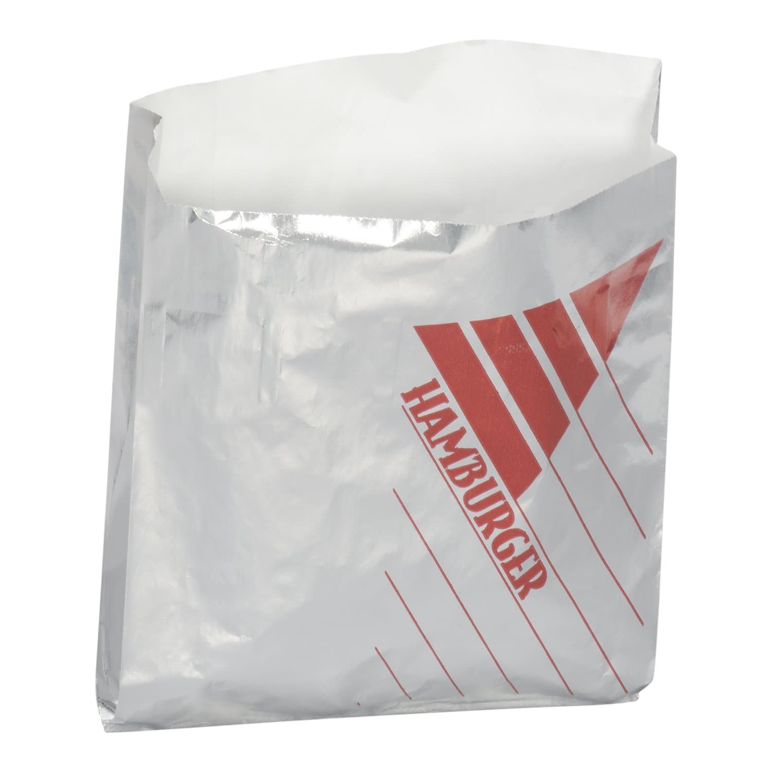 6 x .75 x 6.75" Foil - Paper Laminated Printed"Hamburger" Bag - 1,000/CS McN # 321602
