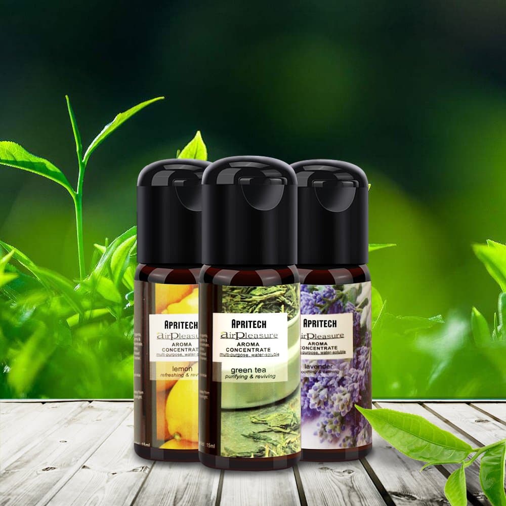 APRITECH ®100% Top Quality Pure Essential Oill , 15ml Pack of 3 for Christmas Gift (Lavender+bulgarian rose+ green tea)