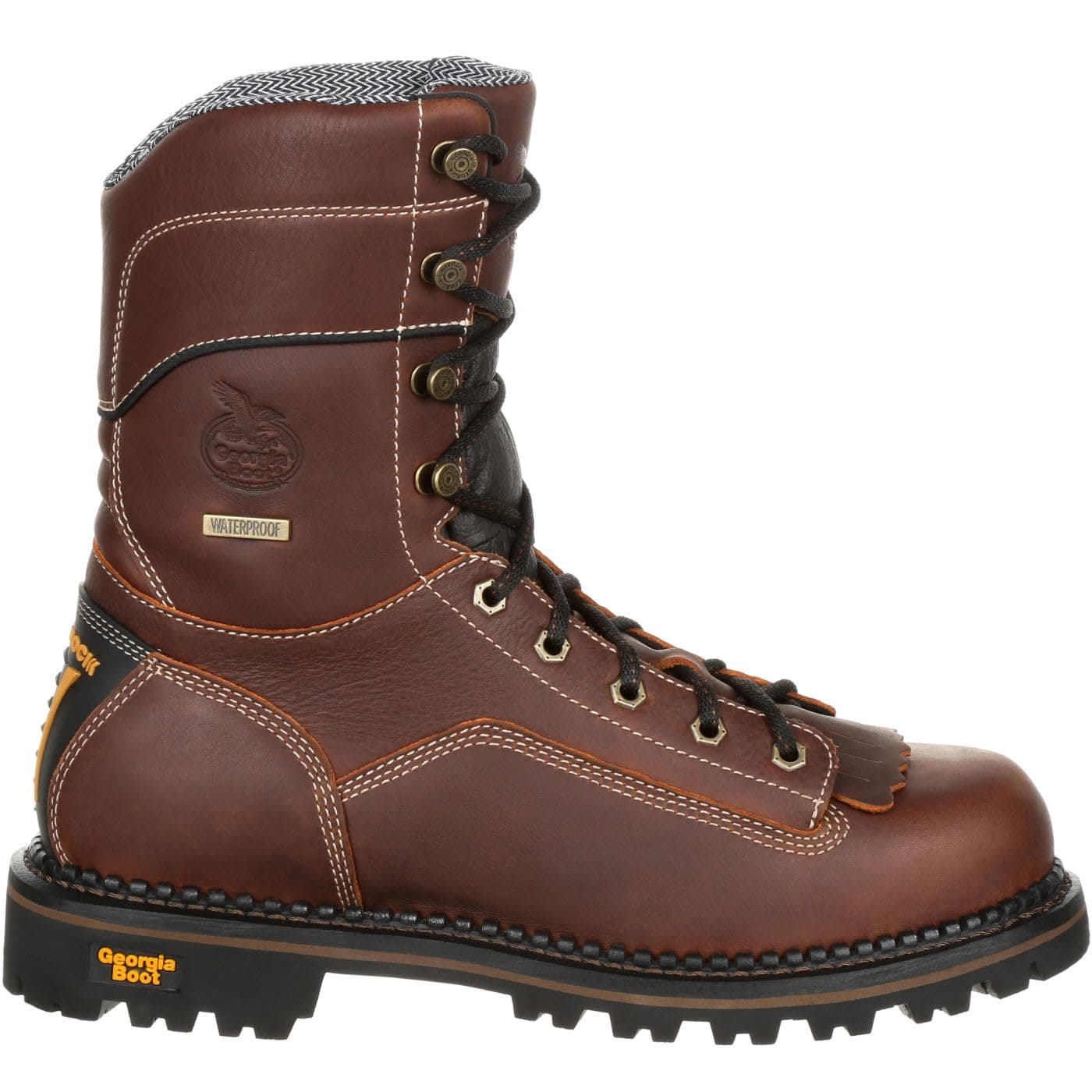 Georgia Boot Men's AMP LT Logger Waterproof Low Heel Work Boots