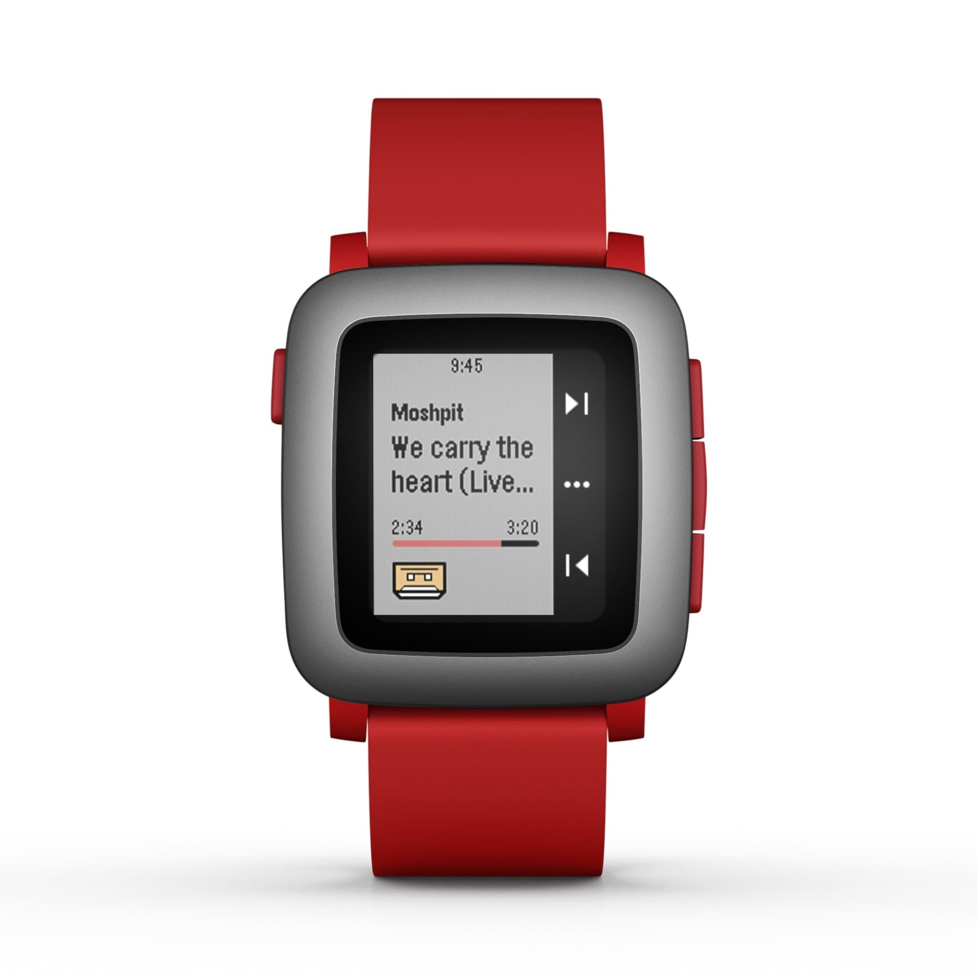 Pebble Technology Corp Time 501-00022 Smartwatch (Red)