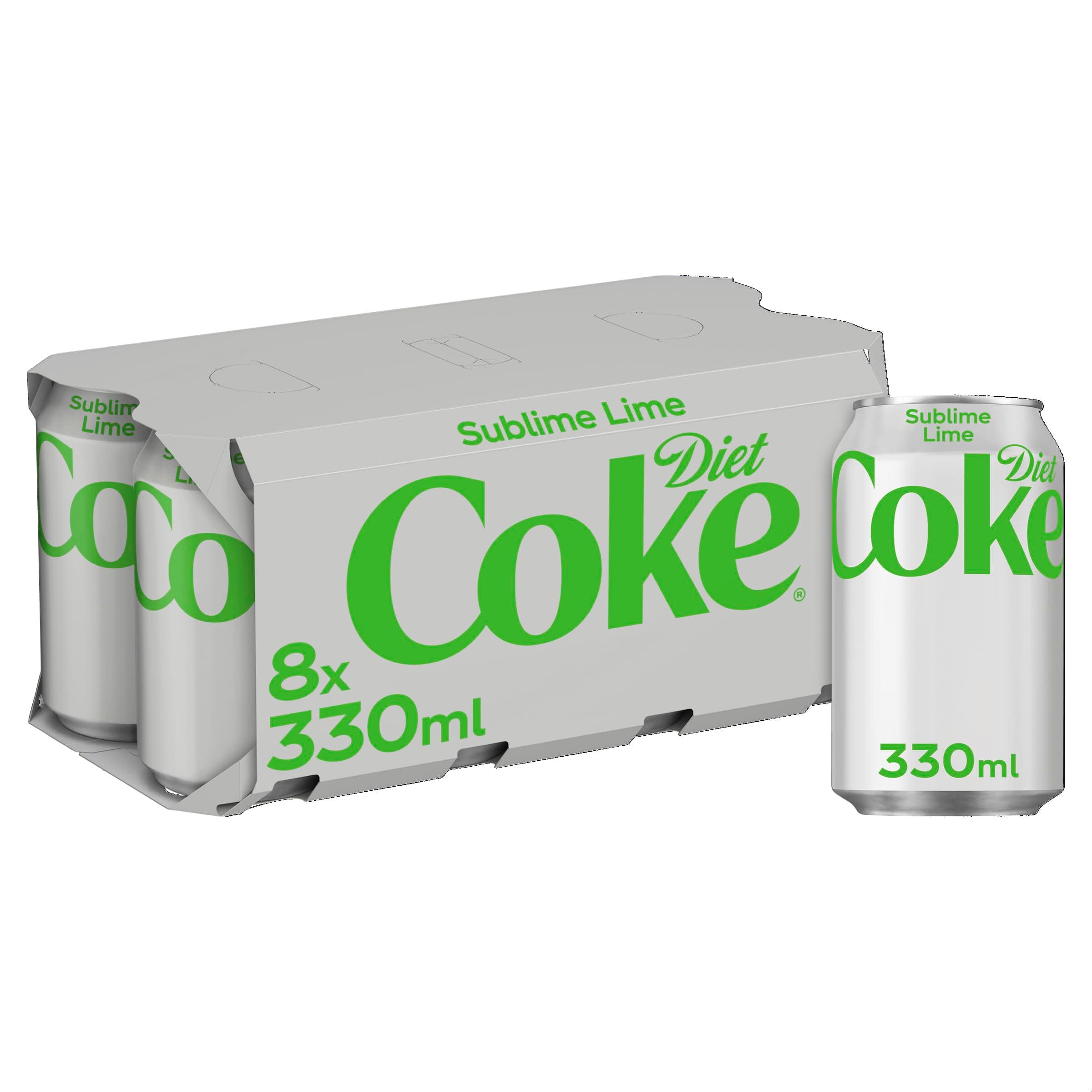 Diet Coke Sublime Lime 8 x 330ml Cans