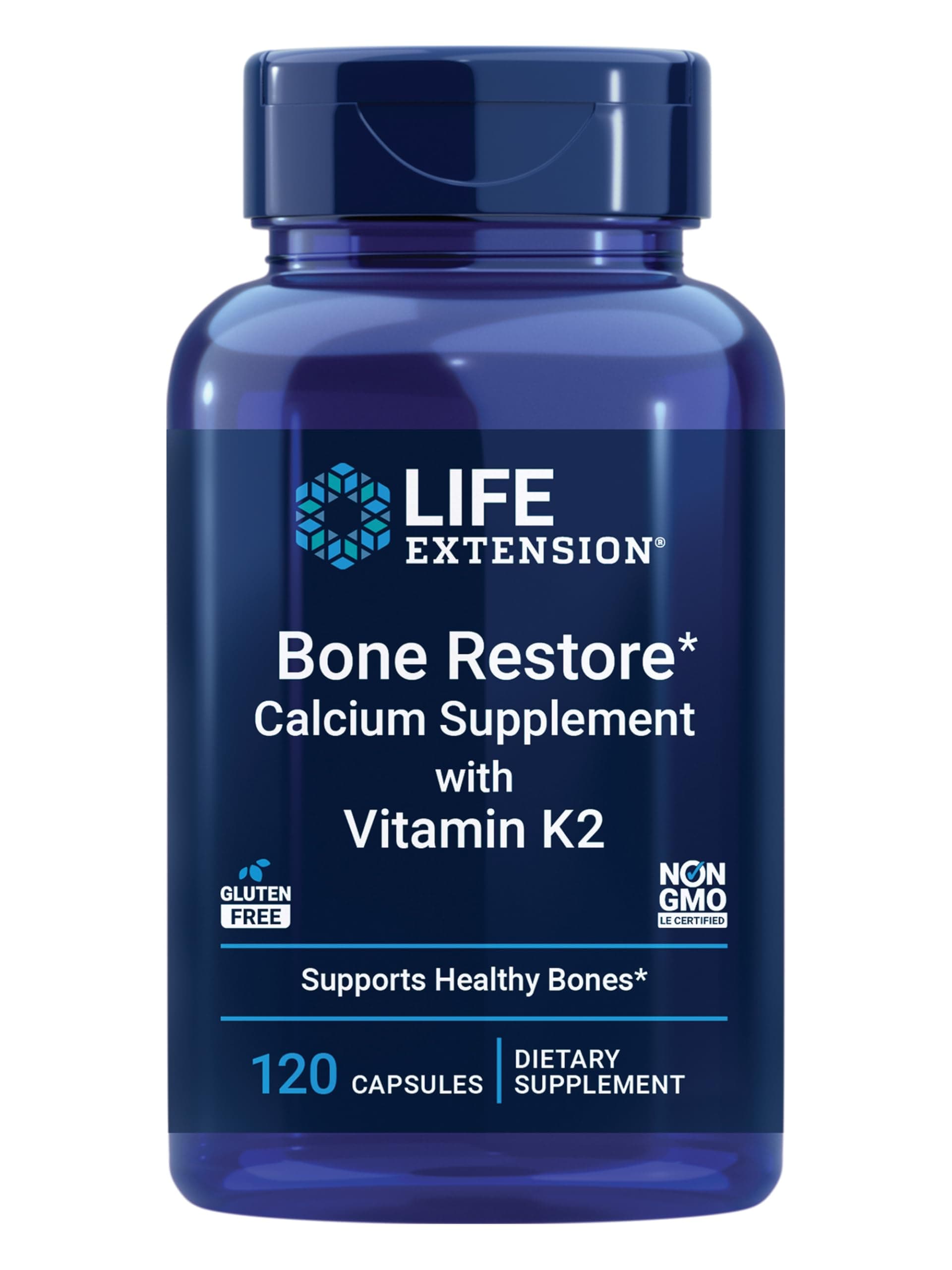 Life Extension Bone Restore with Vitamin K2, 120 Capsules
