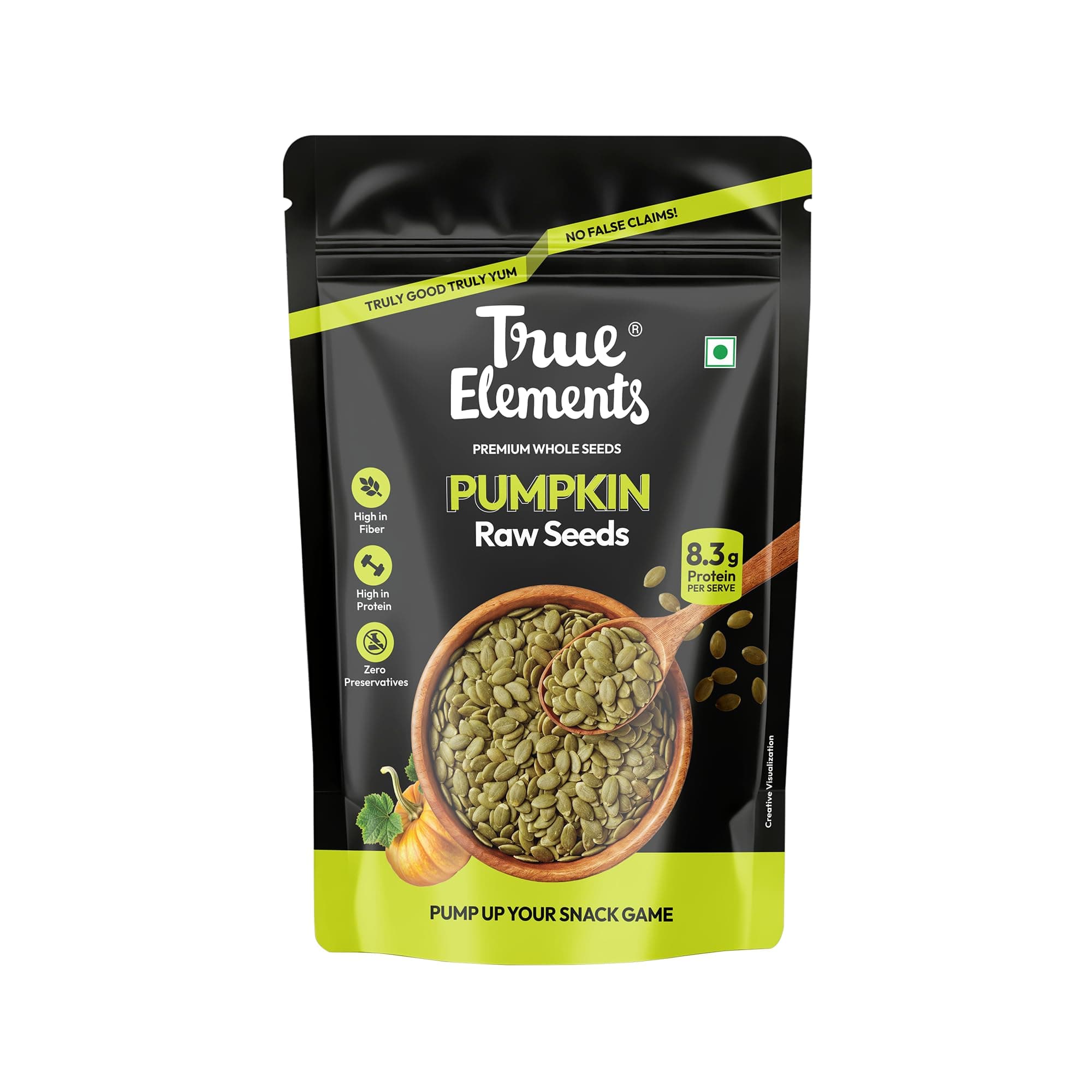 - True Elements Pumpkin Seeds 250g - 30g Protein per 100g | Rich in Zinc & Magnesium | Super Seeds for Snacking, Salads & Oats Topping as well as Seed Cycling