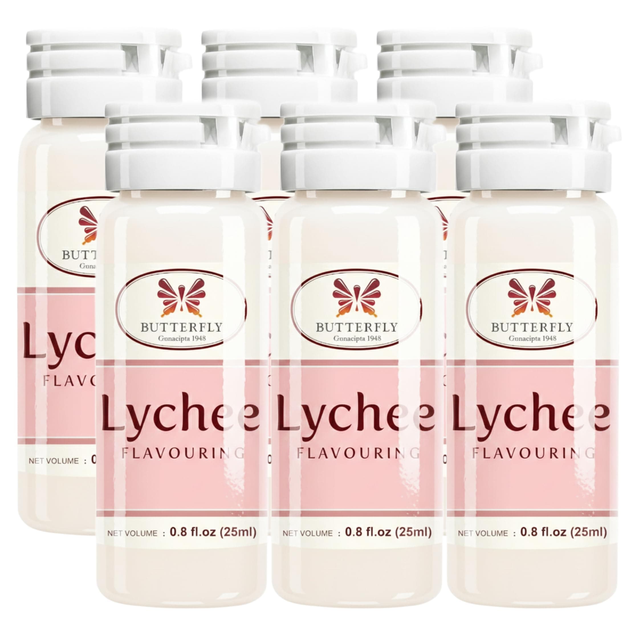 Butterfly Flavoring Extract Paste, 25 ml (Lychee, Pack of 6)