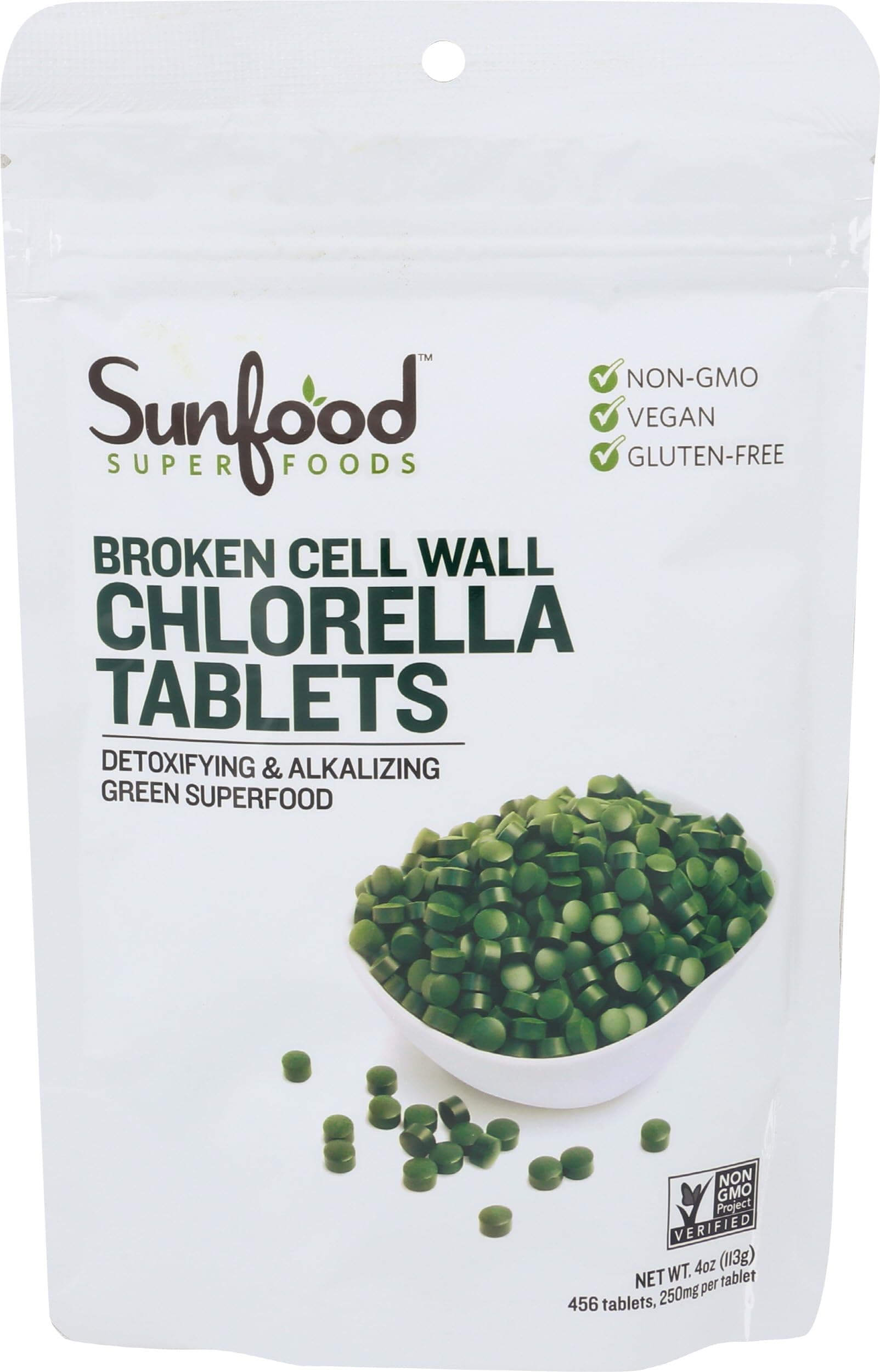 Broken Cell Wall Chlorella Tablets - Chlorophyll, Chlorella Green Algae Tablets for Women & Men, Source of Protein, Iron, Beta Carotene & B Vitamins, Non GMO, Vegan - 4 oz Bag