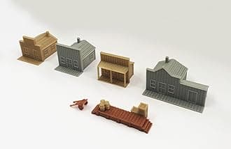 Outland Models Train Railway Layout Old West Small House Set Z Scale 1:220