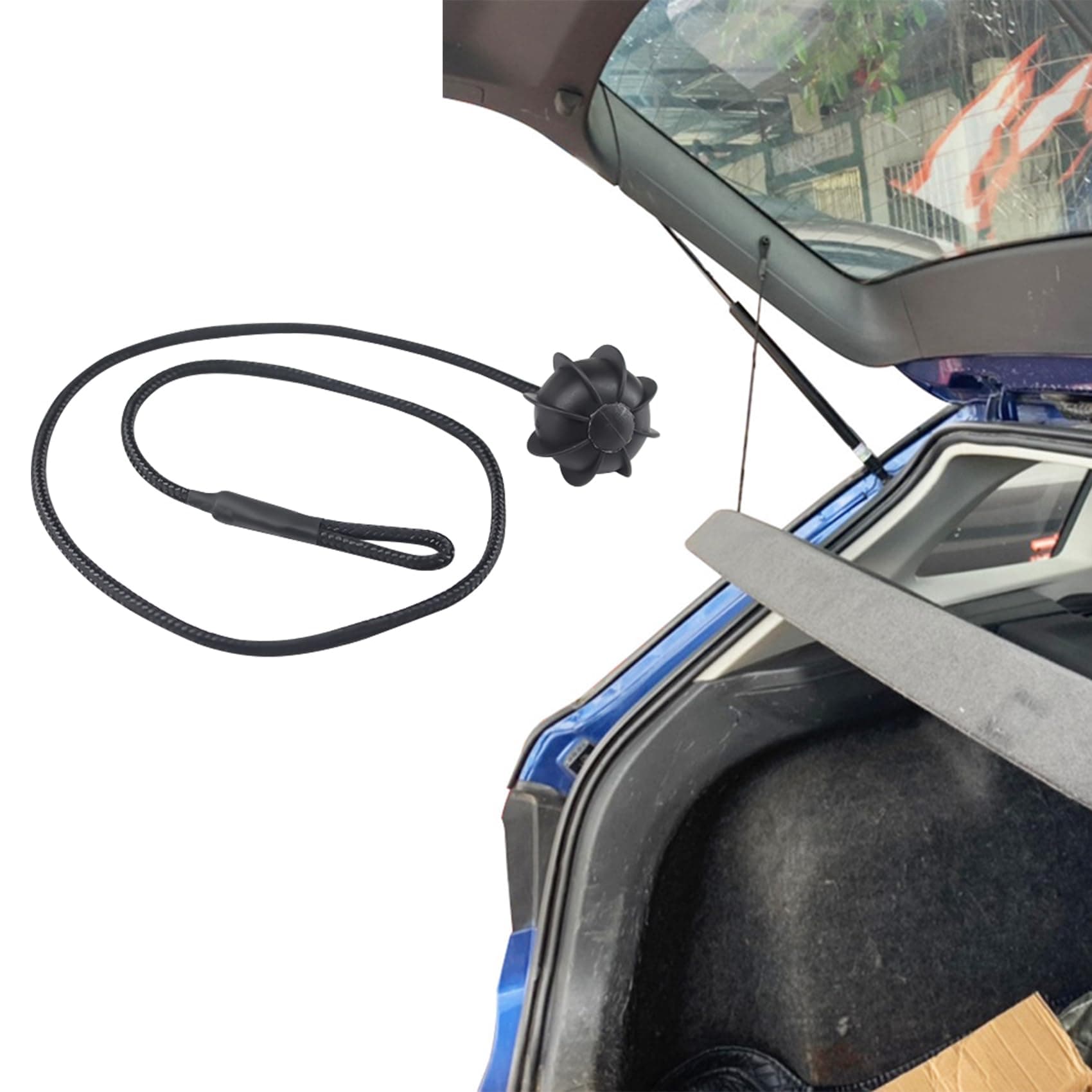 Rear Parcel Shelf String, Tonneau Cover Strap Cord, Rear Trunk Parcel Shelf String Hanging Rope, Hatchback Trunk Cover Straps Universal Car Accessories Replacement for 1K6863447A