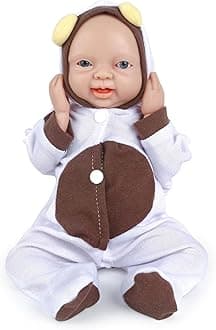 Vollence14 inch Full Silicone Baby Doll That Look Real Not Vinyl Dolls Platinum Washable Silicone Body Lifelike Realistic Premiee Silicone Doll Toys Gifts Set for Kids Children Childs