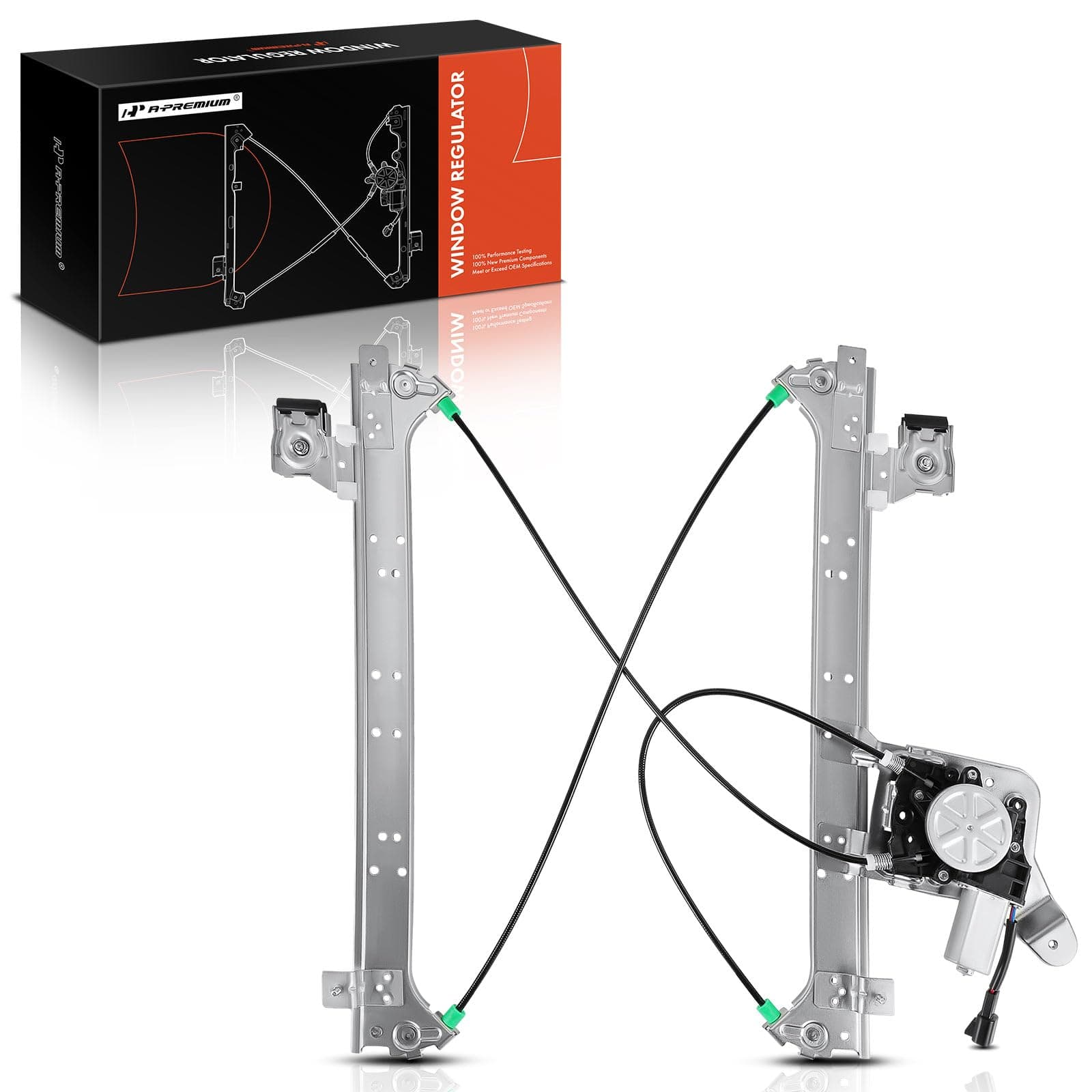 A-Premium Power Window Regulator with Motor Replacement for Chevrolet Silverado 1500 3500 2001-2006 GMC Sierra 1500 2500 HD 3500 Rear Left