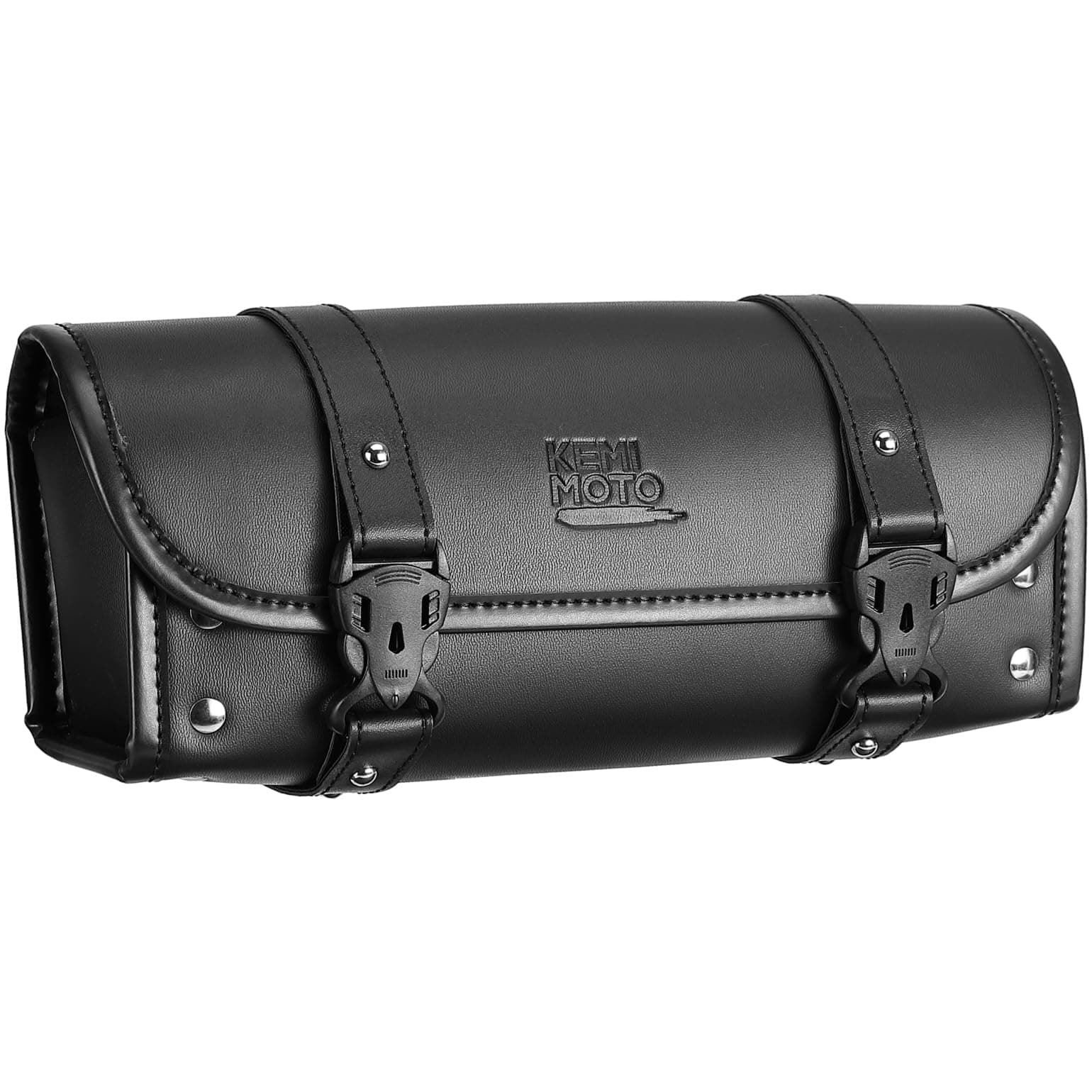 Motorcycle Fork Tool Bag Universal PU Leather Roll Bag for Front Fork Handlebar Sissy Bar Storage Pouch Dyna Softail Sportster Scooter