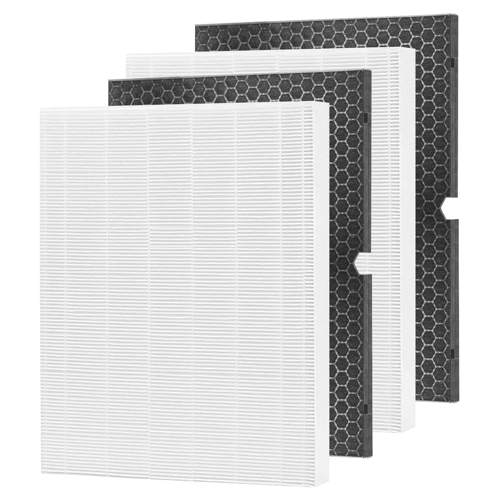 Replacement 116130 H for Winix 5500-2, 2 Filters & 2 Activated Carbon Filter Combo Pack Compare to Part # 116130