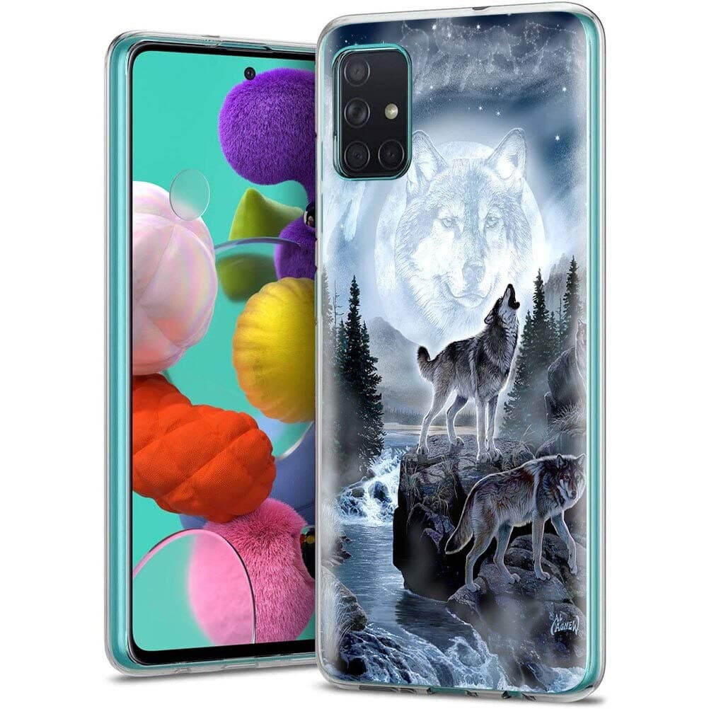 Eouine for Samsung Galaxy S20 FE 5G Case, Phone Case Transparent Clear with Pattern Ultra Slim Shockproof Soft Gel TPU Silicone Back Cover Skin for Samsung Galaxy S20 FE 5G, 6.5" (Wolf)