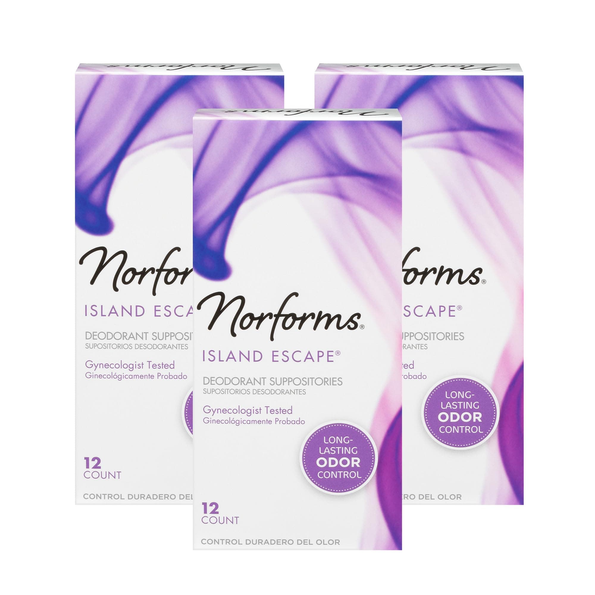 Norforms Deodorant Suppositories, Island Escape, 12 Count by Norforms