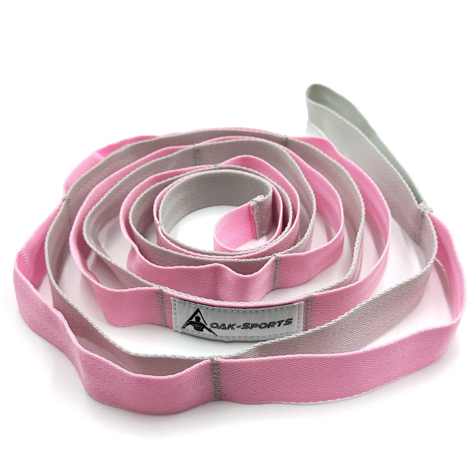 Stretching Strap Yoga Strap with Loops, Stretch Straps for Physical Therapy, Non-Elastic Exercise Strap for Pilates, Dance and Gymnastics with Workout Guide