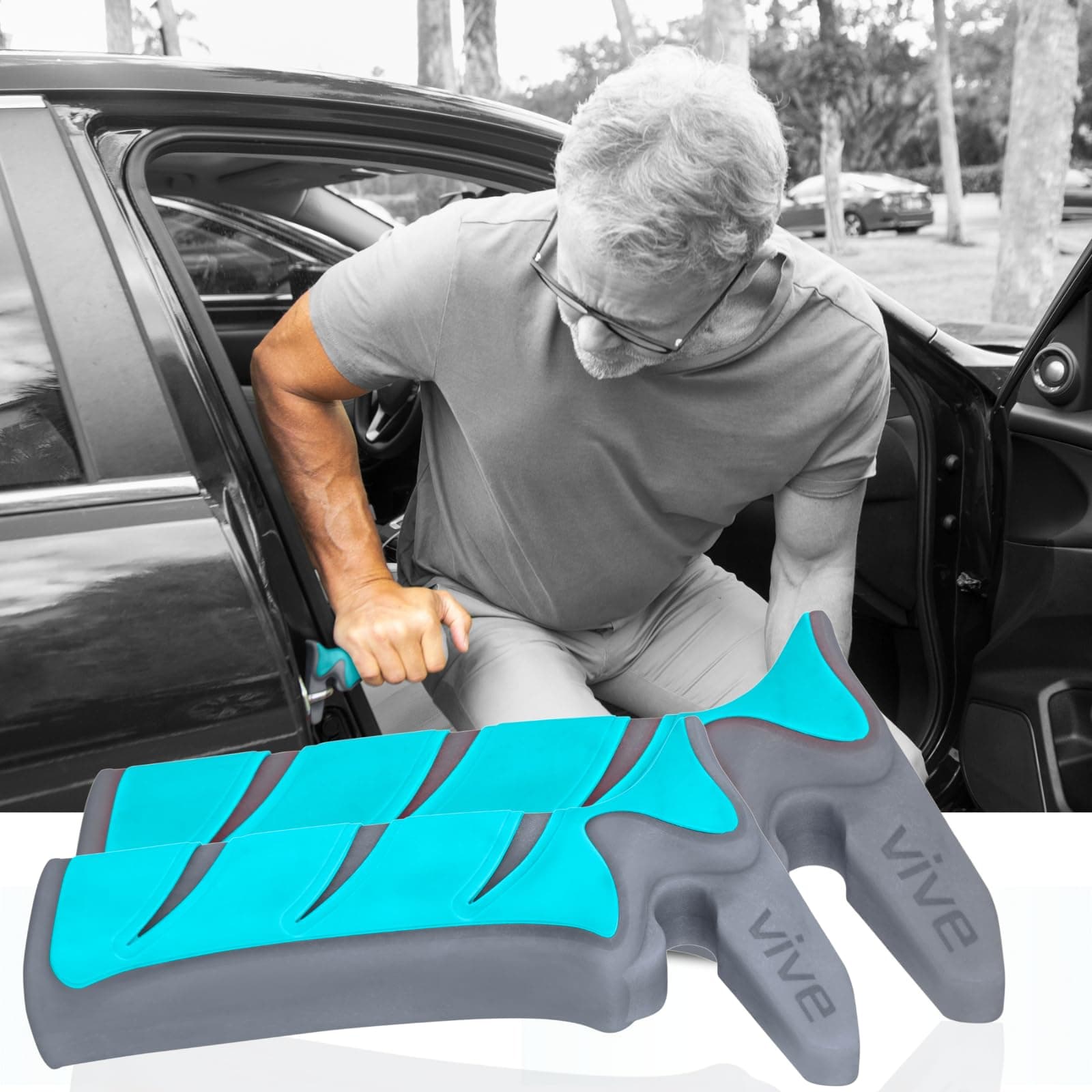 Car Handle Assist for Elderly (2 Pack) - Car Door Support, Auto Grab Bar Cane Support Aid - Standing Mobility Safety Tip To Help Get Out Of Car -Portable Assistive Device for Seniors, Handicapped