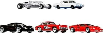 Jay Leno’s Garage Container Set, 5 1:64 Scale Premium Cars in Collectible Container, Metal/Metal & RealRiders, Gift for Collectors