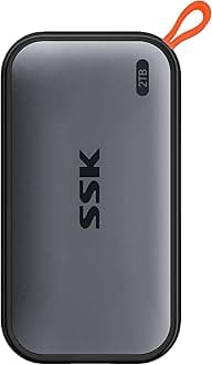 SSK 250GB Portable External NVME SSD,up to 1050MB/s Extreme Transmission Speed USBC 3.2 Gen2 Solid State Drive for Type-c Smartphone,PS5,Xbox, Laptop,MacBook/Pro/Air and More
