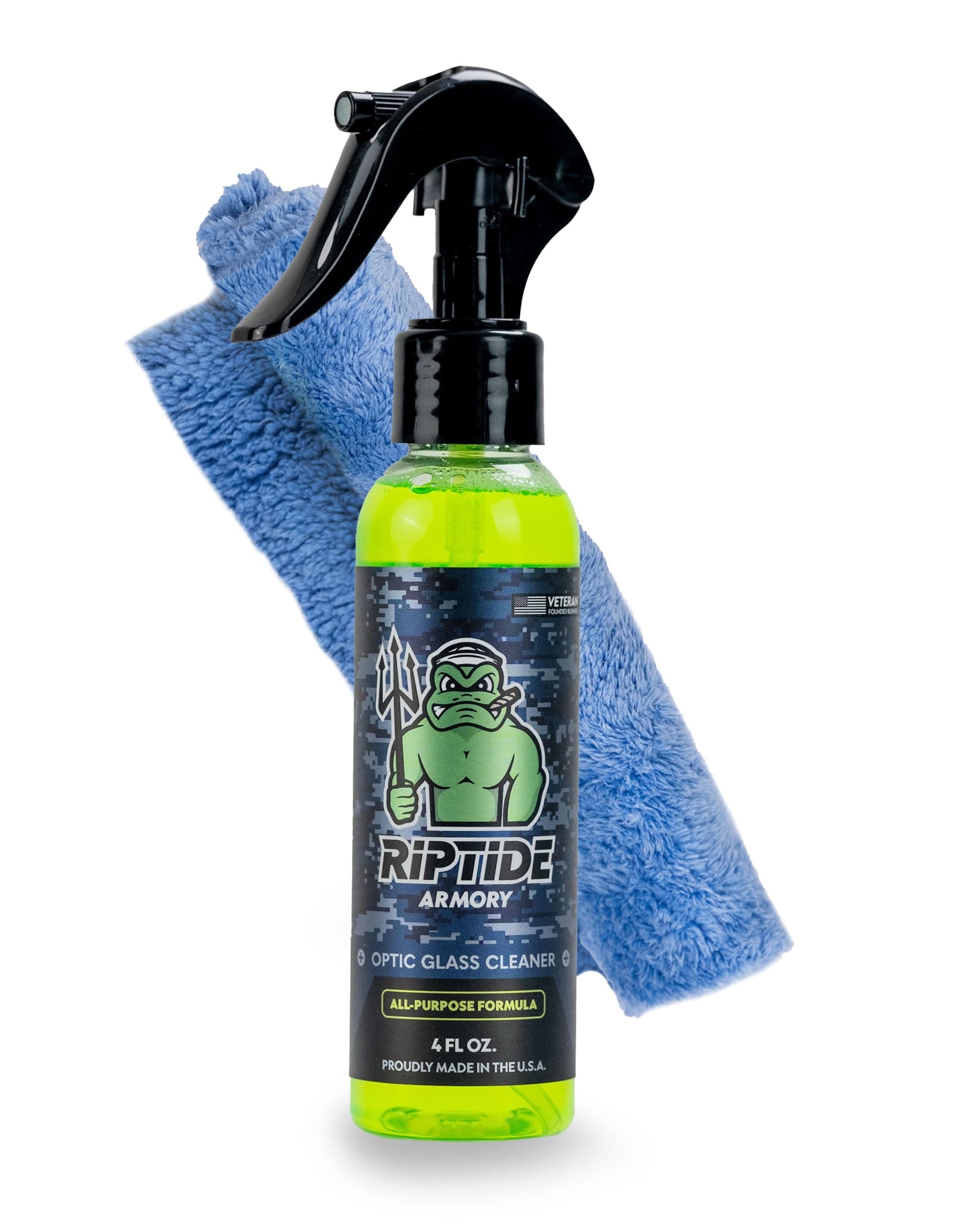 - Riptide Armory Optic Glass Cleaner - Ultimate Solution for Pristine Optic Care - Unmatched Detailing Precision & Protection - Veteran Founded & Formulated by US Navy Seal (4oz Combo)