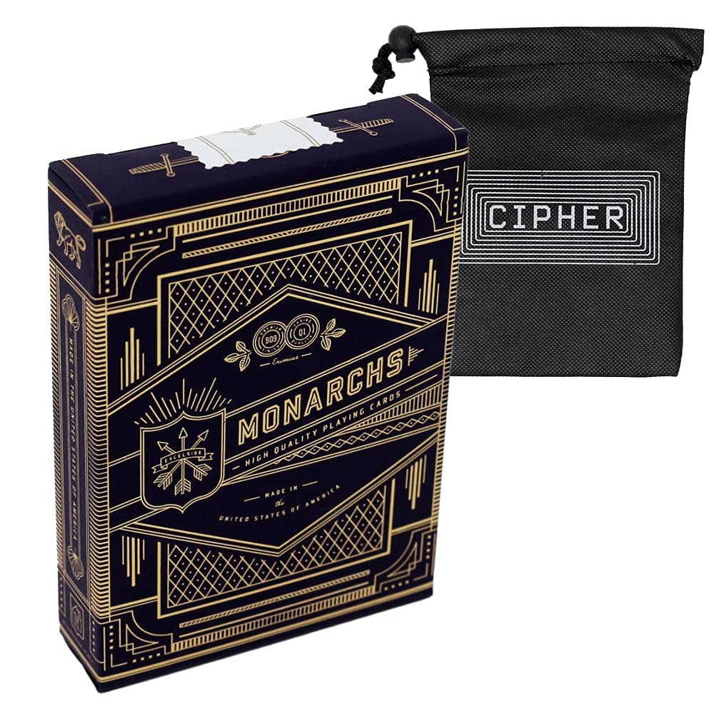 Blue Monarch Playing Cards - Theory 11 Deck and Cipher Card Bag