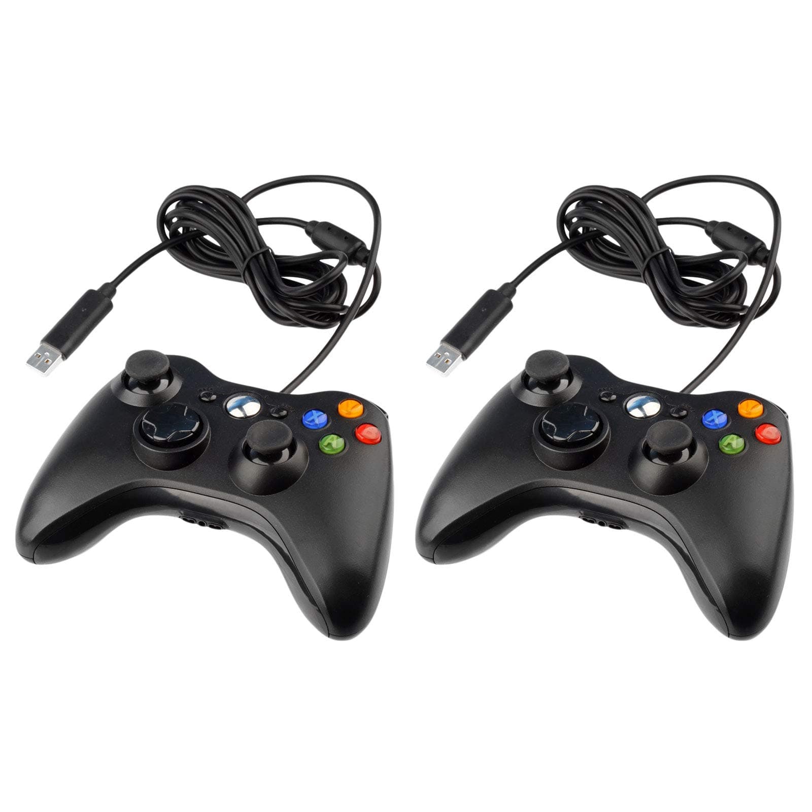 2 for Xbox 360 Controller Wired - Black