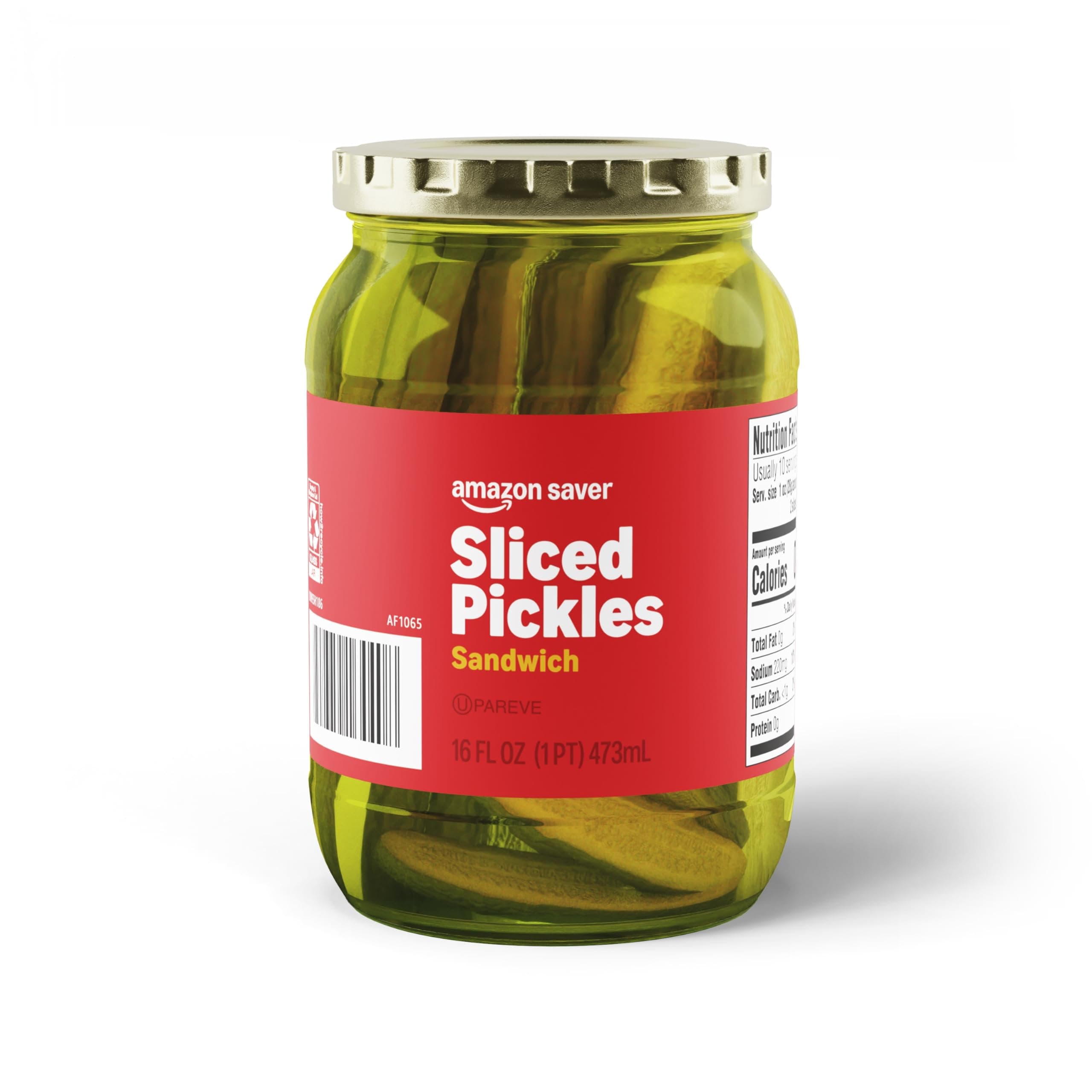 Amazon Saver, Sliced Sandwich Pickles, 16 Fl Oz