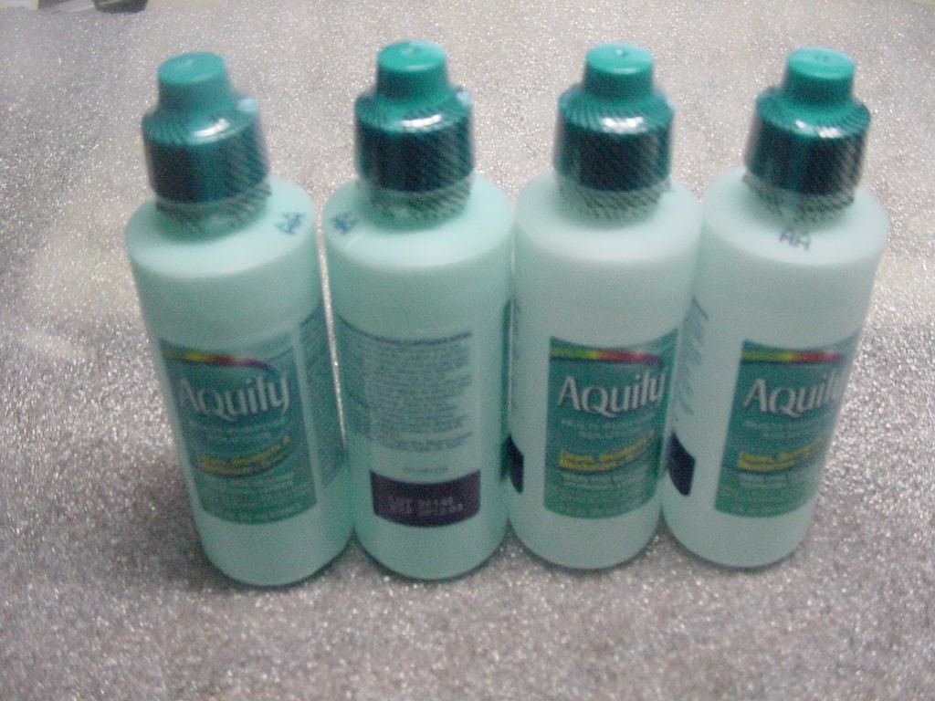 4 Two Ounce Bottles of Aquify Multi-purpose Solution, Ideal for Silicone Hydrogel Lenses.